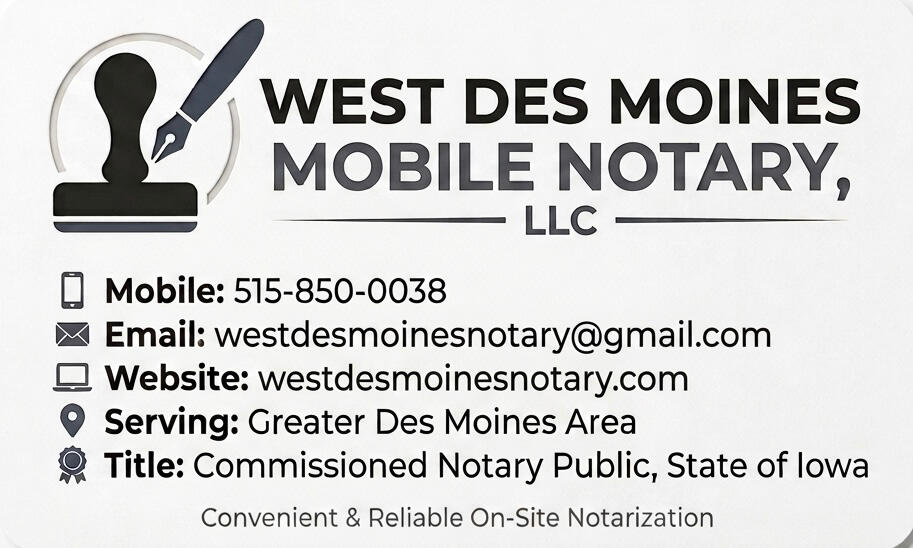 See Why Locals Rate Us 5⭐ on Google West Des Moines Notary Mobile Notary